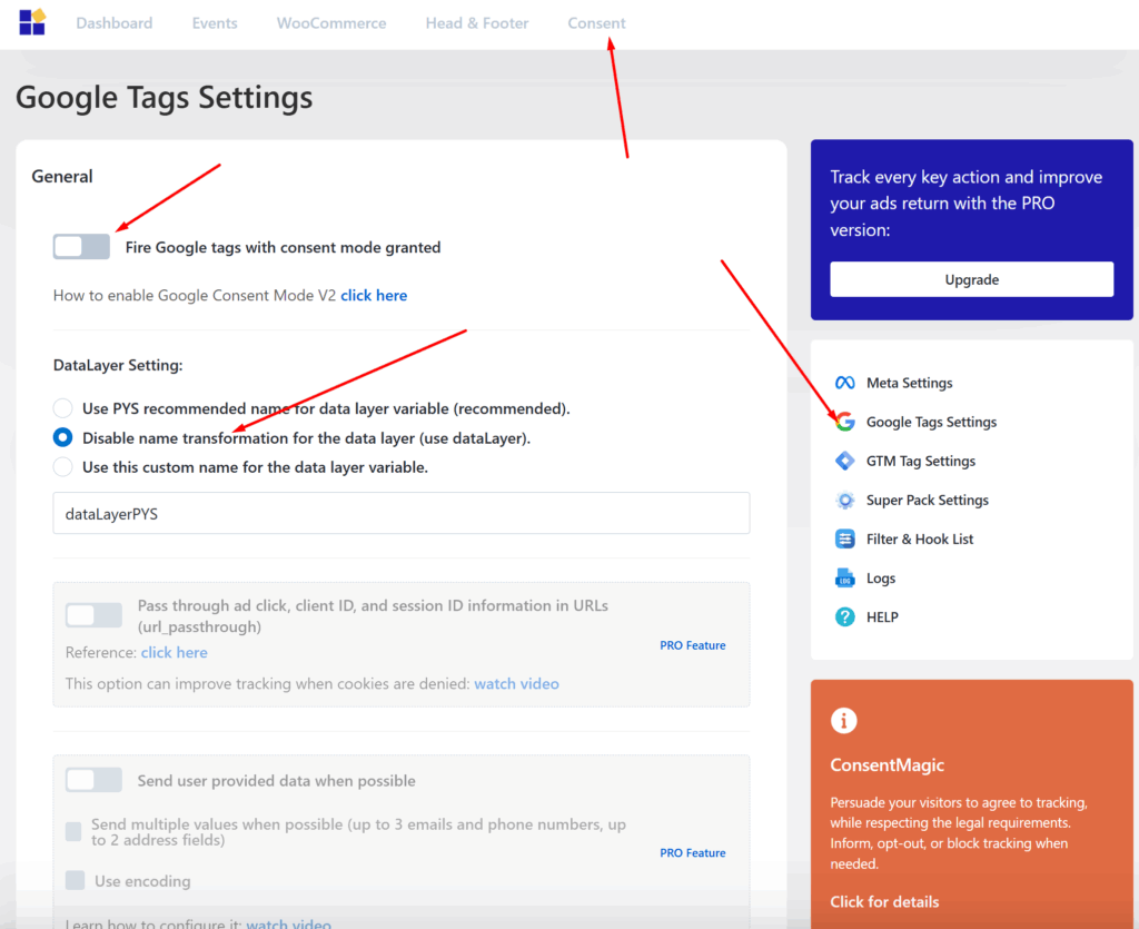 Consent Settings Pixel Your Site